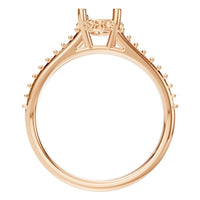 RI-7236 Rose Gold Ring UNSET - Top View