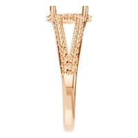 RI-7236 Rose Gold Ring UNSET - Side View