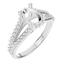 RI-7236 White Gold Ring UNSET - Main View