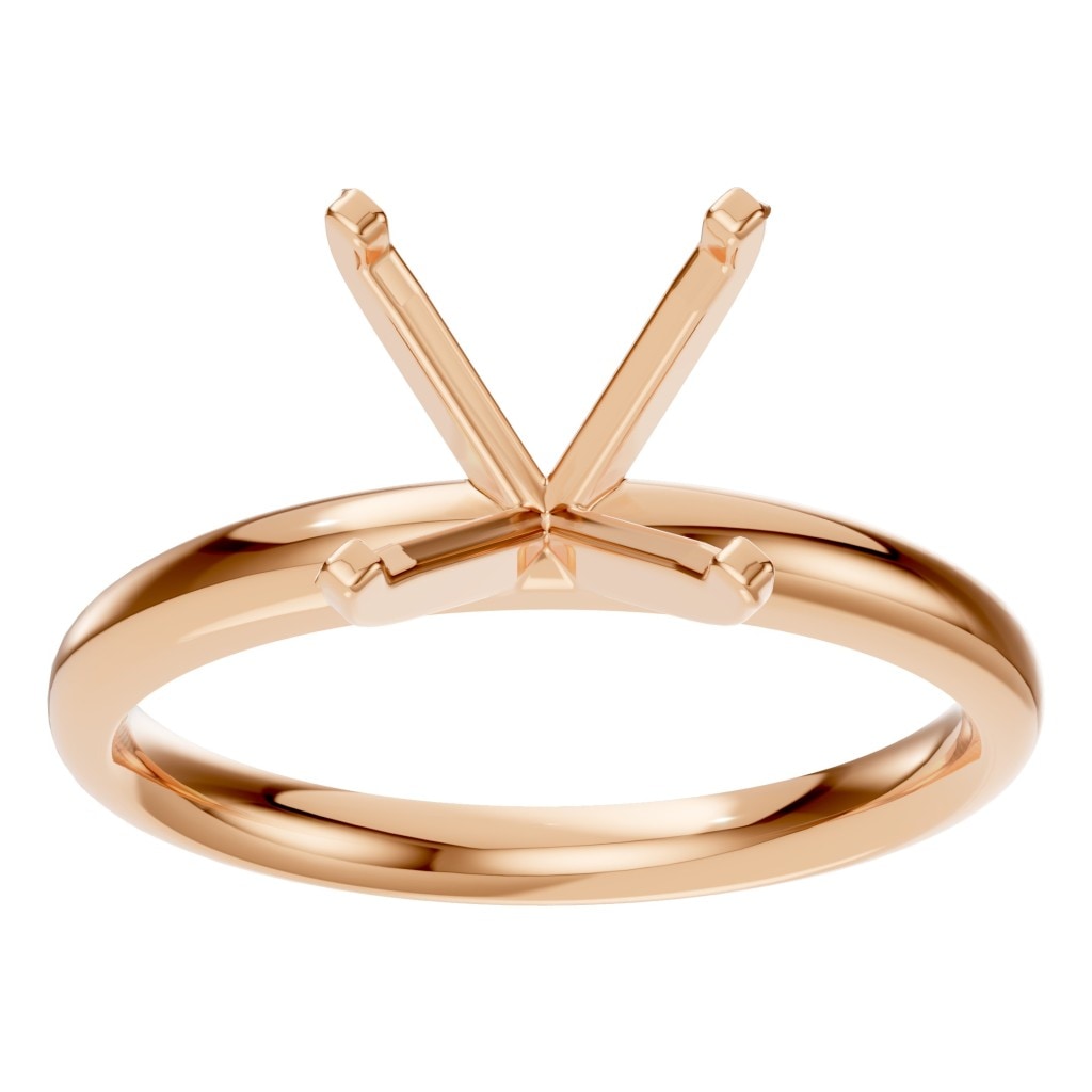 RI-7288 Rose Gold Ring UNSET - Front View