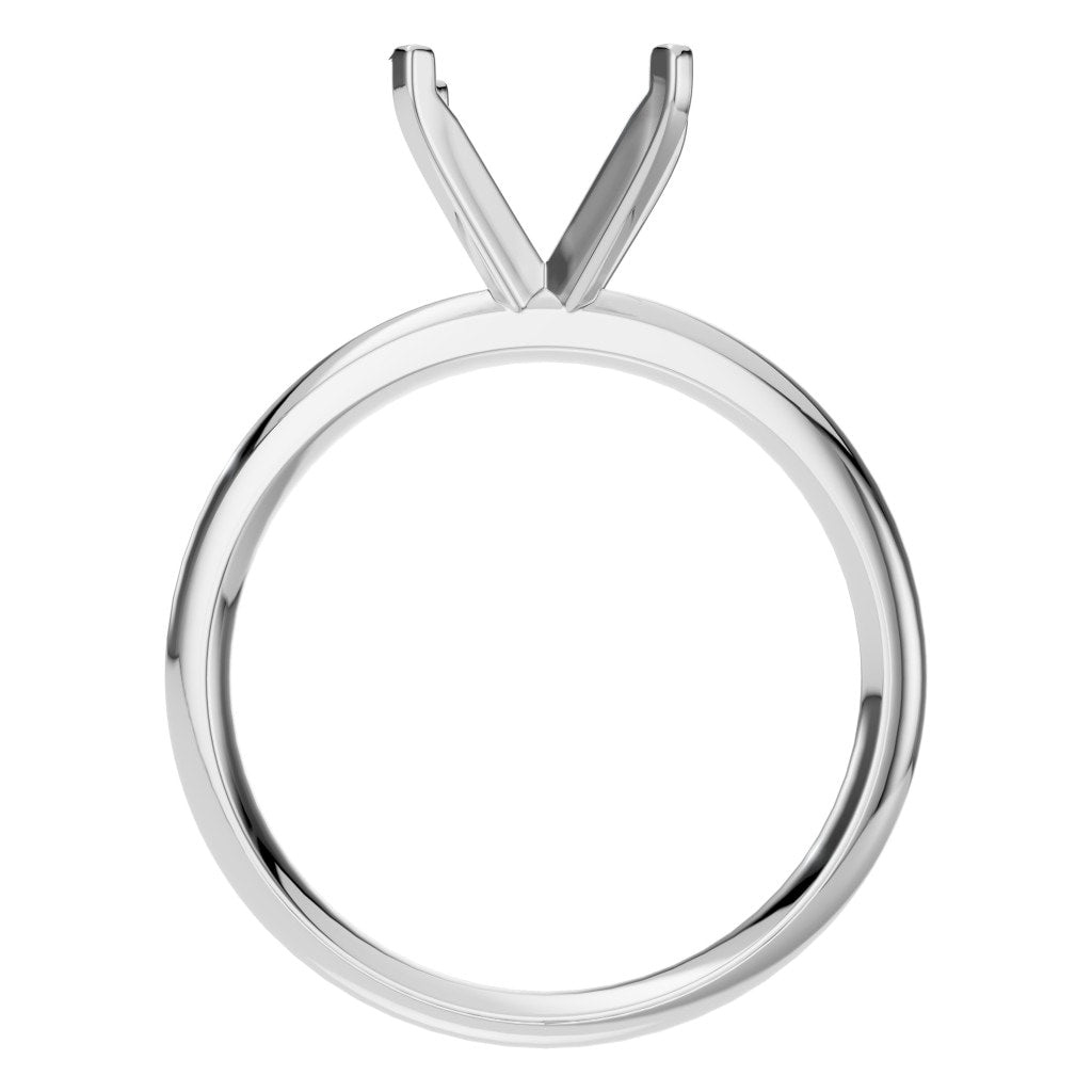 RI-7288 White Gold Ring UNSET - Top View