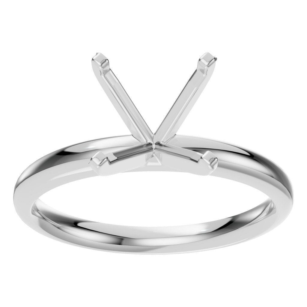 RI-7288 White Gold Ring UNSET - Front View