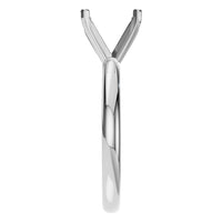RI-7288 White Gold Ring UNSET - Side View