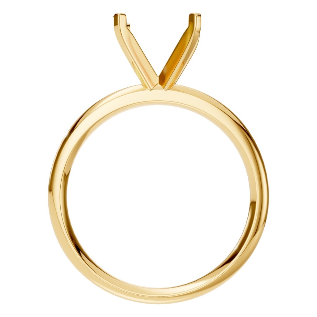 RI-7288 Yellow Gold Ring UNSET - Top View
