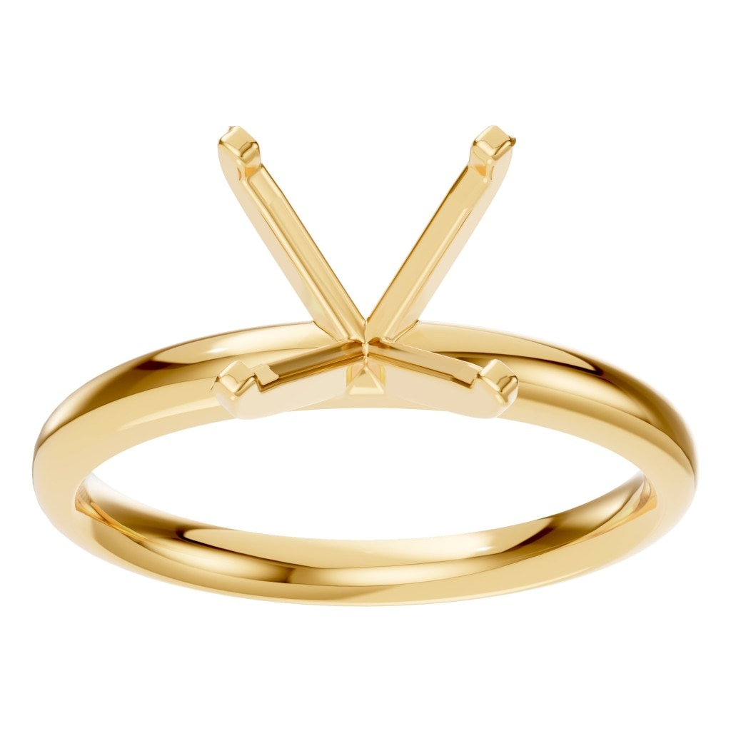 RI-7288 Yellow Gold Ring UNSET - Front View