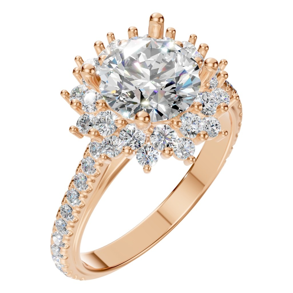 RI-7577 Rose Gold Ring SET - Main View