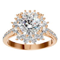 RI-7577 Rose Gold Ring SET - Front View