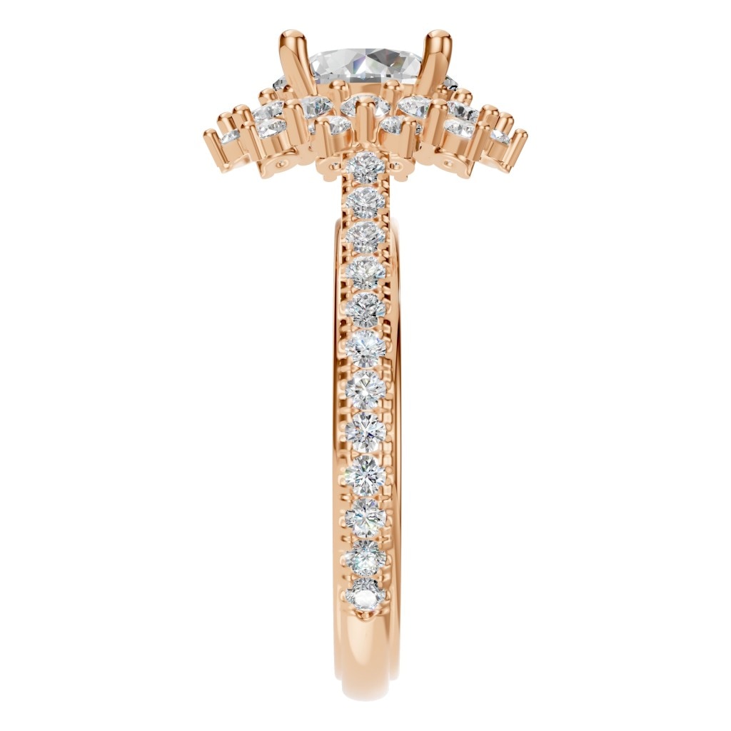 RI-7577 Rose Gold Ring SET - Side View