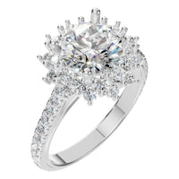 RI-7577 White Gold Ring SET - Main View