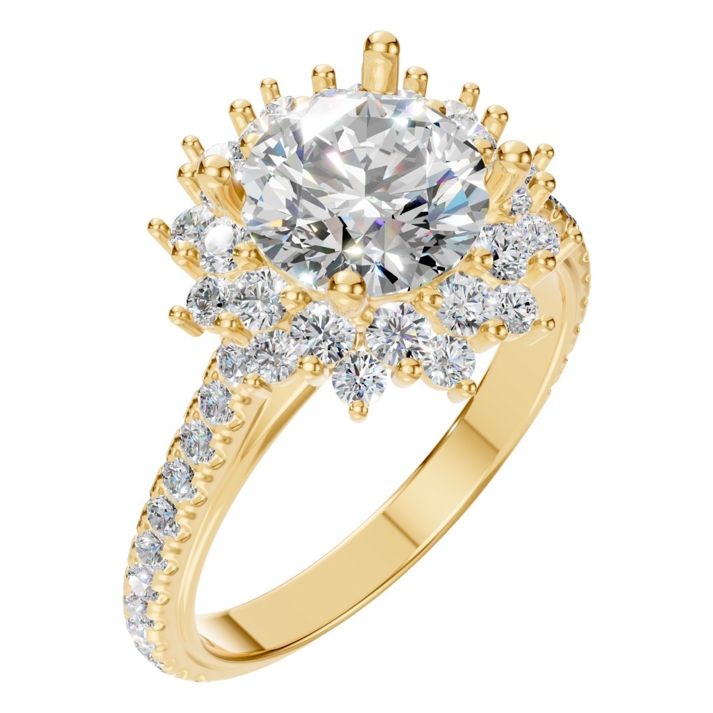 RI-7577 Yellow Gold Ring SET - Main View