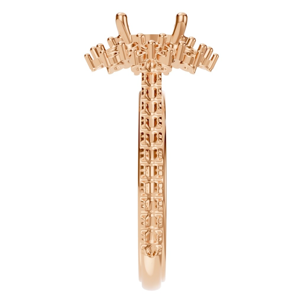 RI-7577 Rose Gold Ring UNSET - Side View