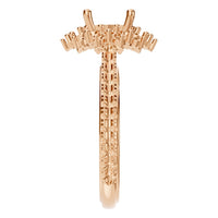 RI-7577 Rose Gold Ring UNSET - Side View