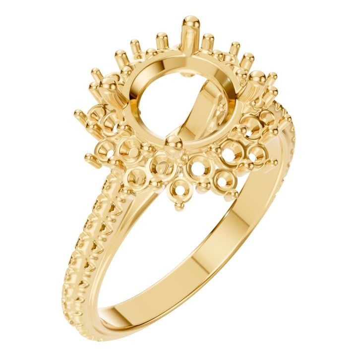 Accented Halo Ring Mounting - Round 6.5mm