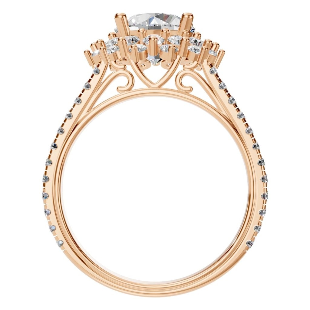 RI-7577 Rose Gold Ring SET - Top View
