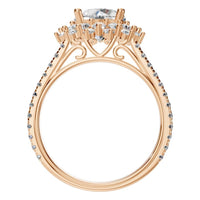 RI-7577 Rose Gold Ring SET - Top View