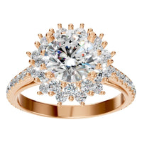 RI-7577 Rose Gold Ring SET - Front View