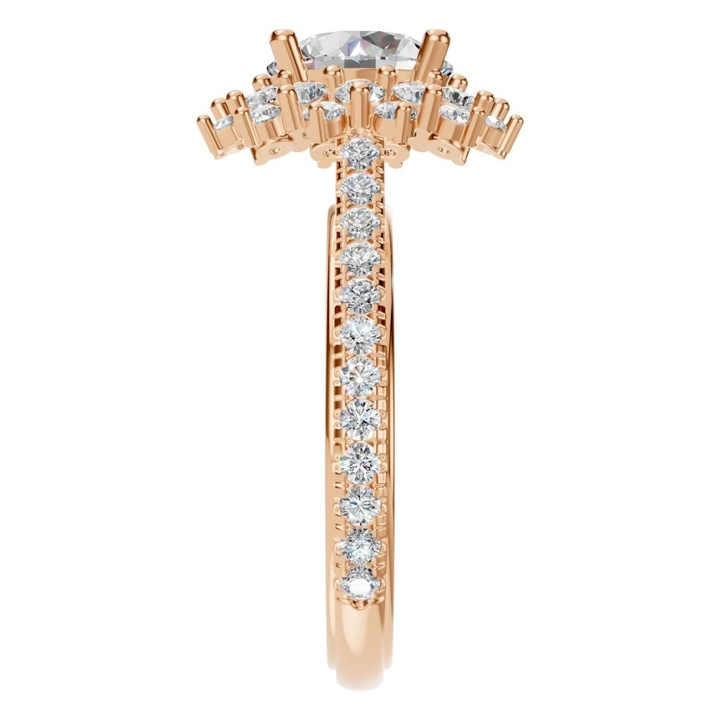 RI-7577 Rose Gold Ring SET - Side View