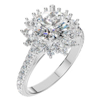RI-7577 White Gold Ring SET - Main View