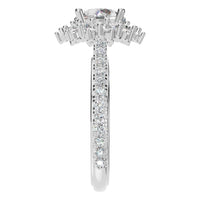 RI-7577 White Gold Ring SET - Side View