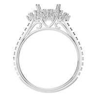 RI-7577 White Gold Ring UNSET - Top View