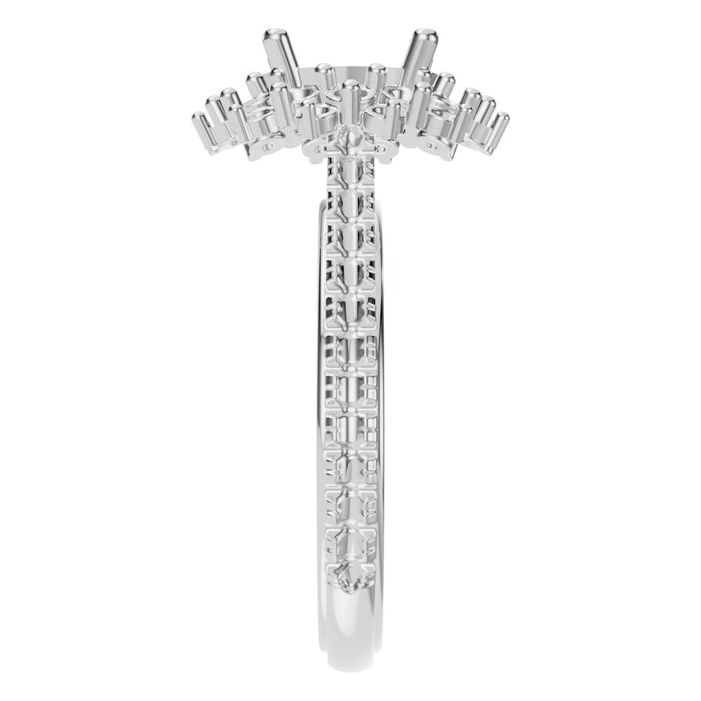 RI-7577 White Gold Ring UNSET - Side View