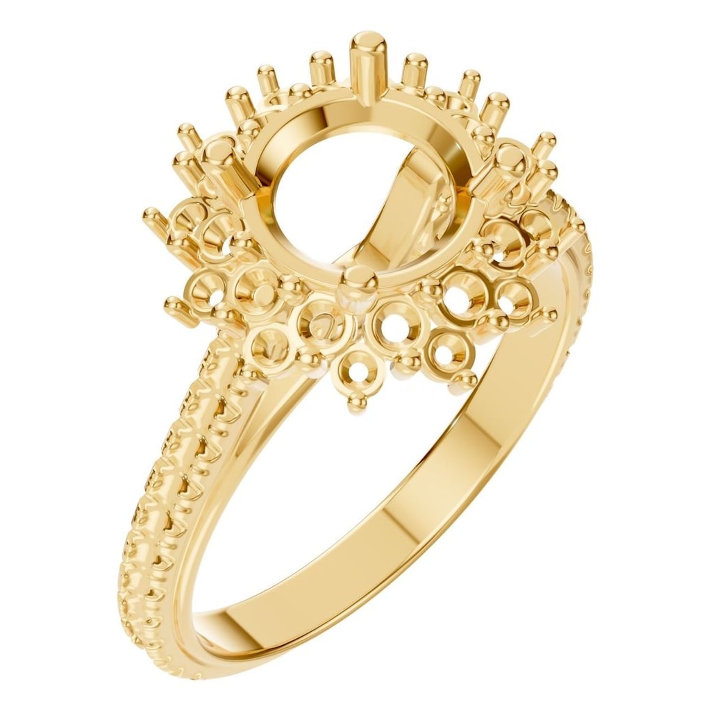 RI-7577 Yellow Gold Ring UNSET - Main View