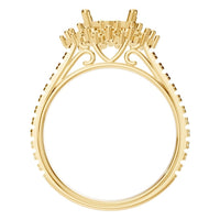RI-7577 Yellow Gold Ring UNSET - Top View