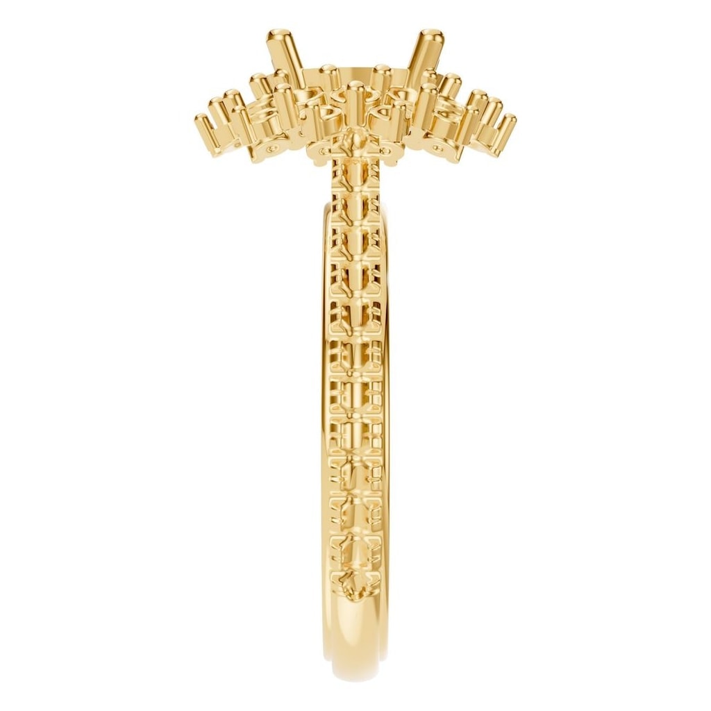 RI-7577 Yellow Gold Ring UNSET - Side View