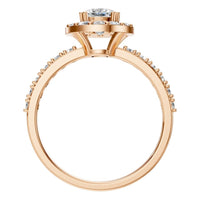 RI-7593 Rose Gold Ring SET - Top View