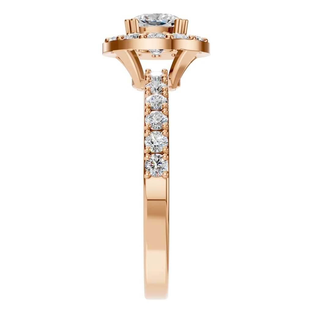 RI-7593 Rose Gold Ring SET - Side View