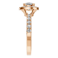 RI-7593 Rose Gold Ring SET - Side View
