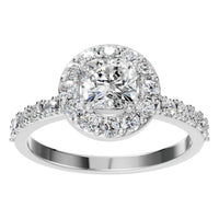 RI-7593 White Gold Ring SET - Front View