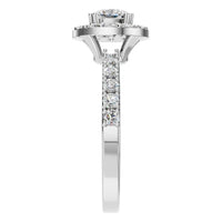 RI-7593 White Gold Ring SET - Side View