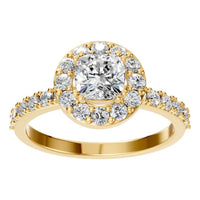 RI-7593 Yellow Gold Ring SET - Front View