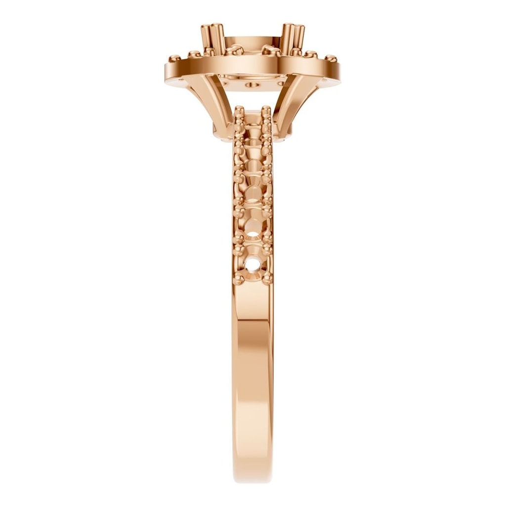RI-7593 Rose Gold Ring UNSET - Side View