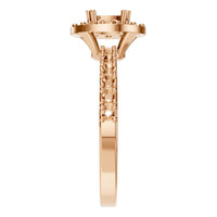RI-7593 Rose Gold Ring UNSET - Side View