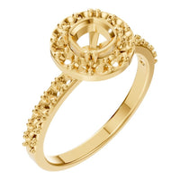 RI-7593 Yellow Gold Ring UNSET - Main View