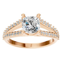 RI-7623 Rose Gold Ring SET - Front View