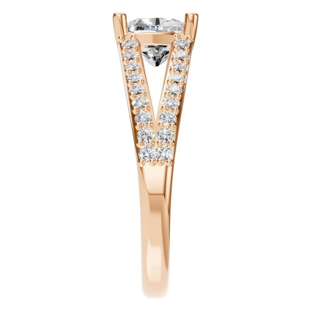 RI-7623 Rose Gold Ring SET - Side View