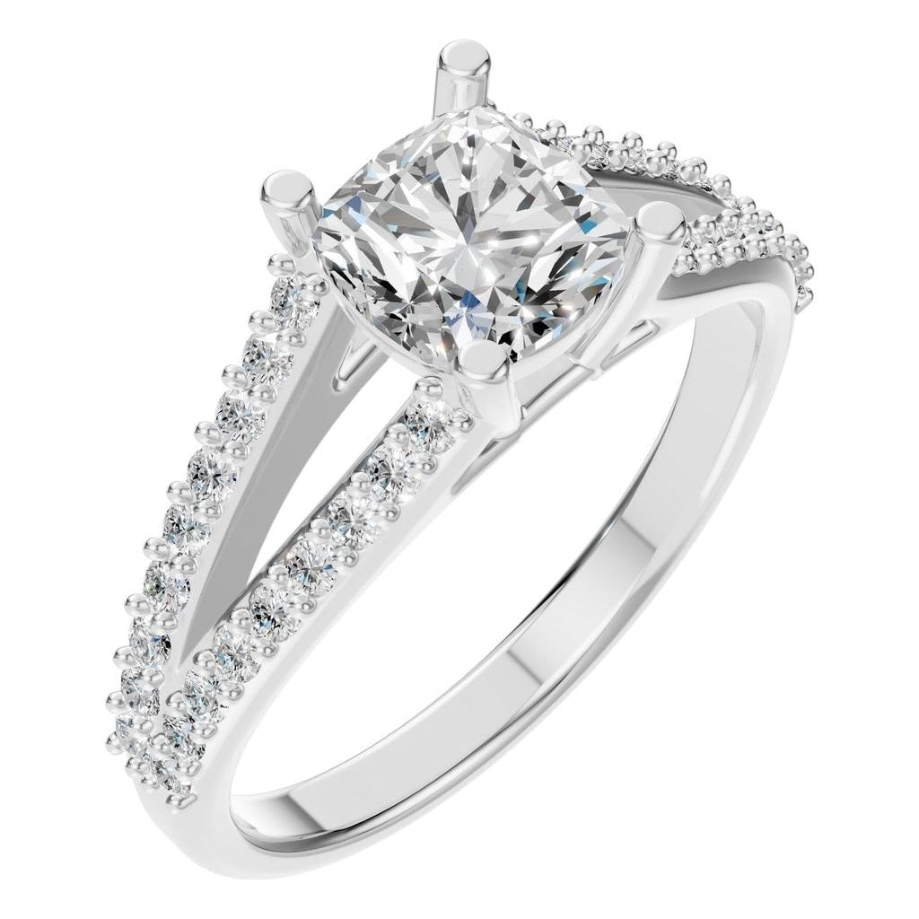 RI-7623 White Gold Ring SET - Main View