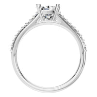 RI-7623 White Gold Ring SET - Top View