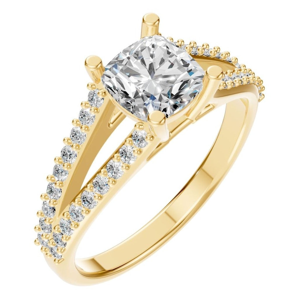 RI-7623 Yellow Gold Ring SET - Main View