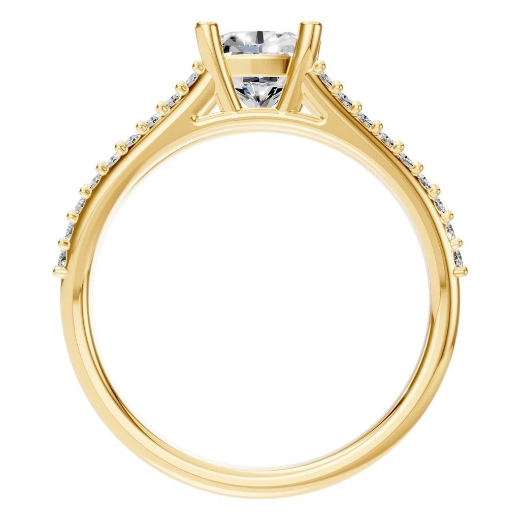 RI-7623 Yellow Gold Ring SET - Top View