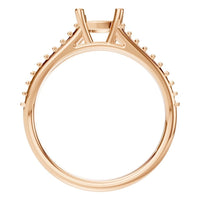 RI-7623 Rose Gold Ring UNSET - Top View