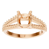 RI-7623 Rose Gold Ring UNSET - Front View