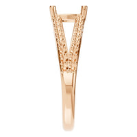 RI-7623 Rose Gold Ring UNSET - Side View