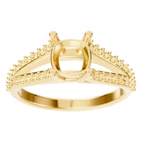 RI-7623 Yellow Gold Ring UNSET - Front View