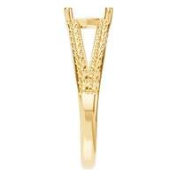 RI-7623 Yellow Gold Ring UNSET - Side View