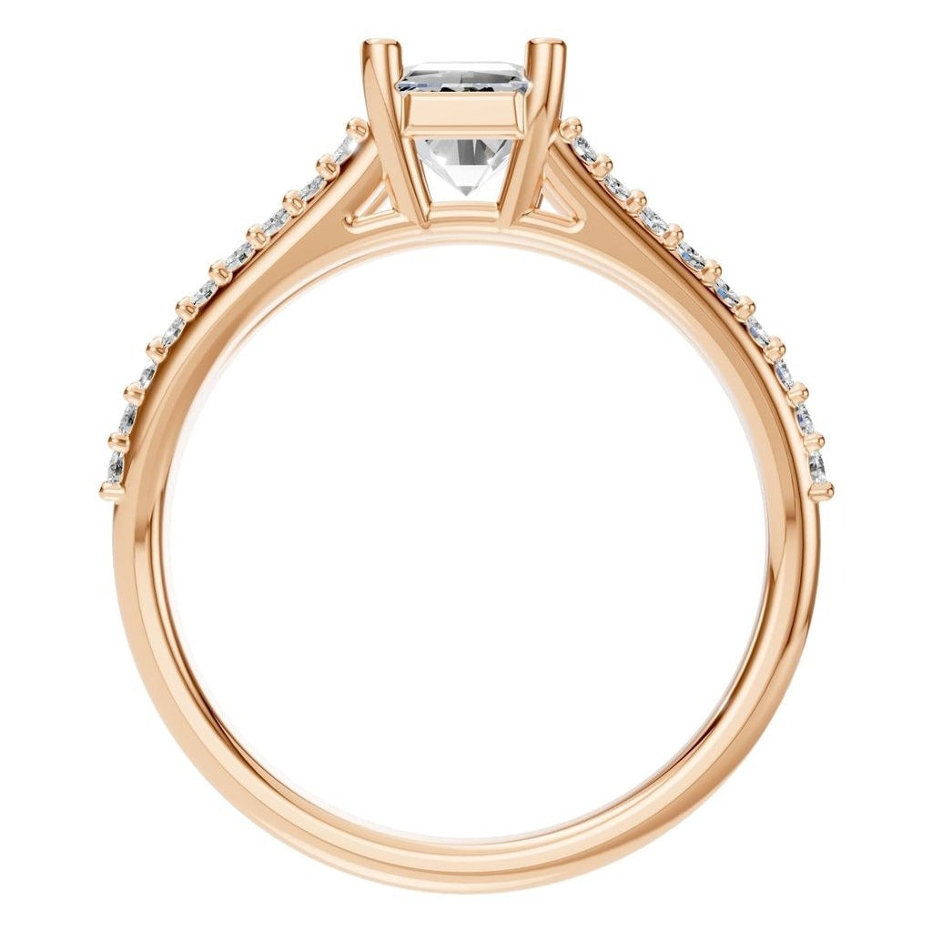 RI-7623 Rose Gold Ring SET - Top View
