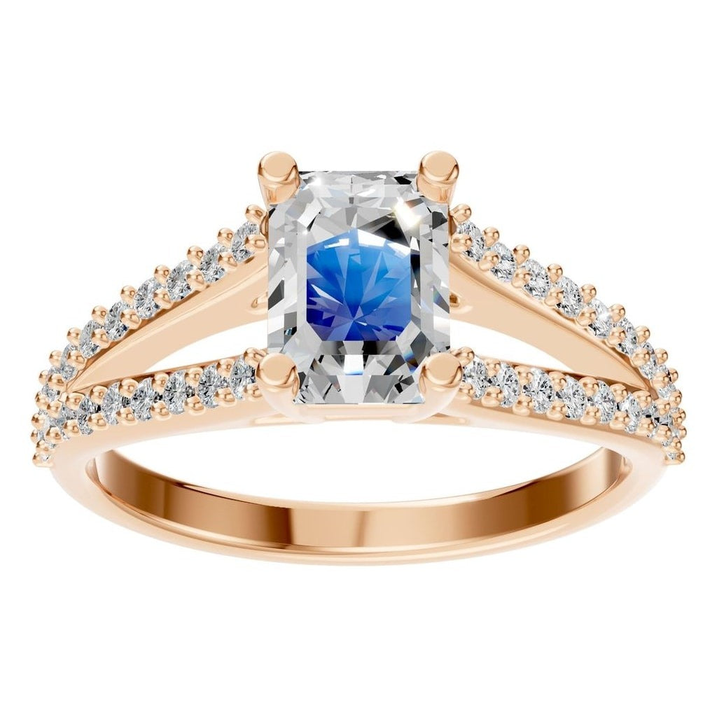 RI-7623 Rose Gold Ring SET - Front View
